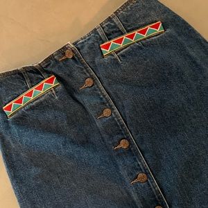 90s Hairston Roberson Denim Skirt
